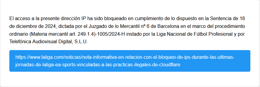 Great, from today March 10, I can't enter half of the websites of all Internet, thanks Spain
