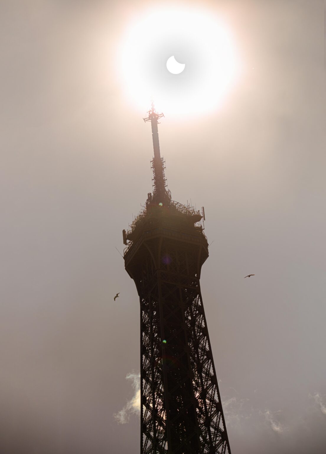 I captured Eiffel Tower during the peak of the March 29, 2025, solar eclipse