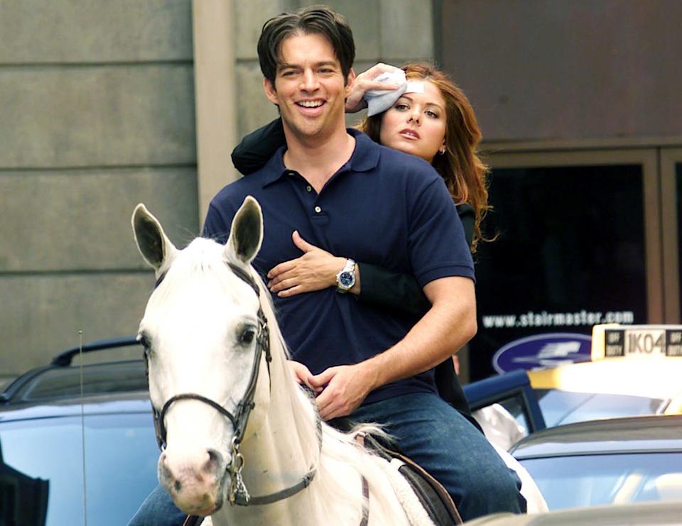 Leo on a horse with Grace