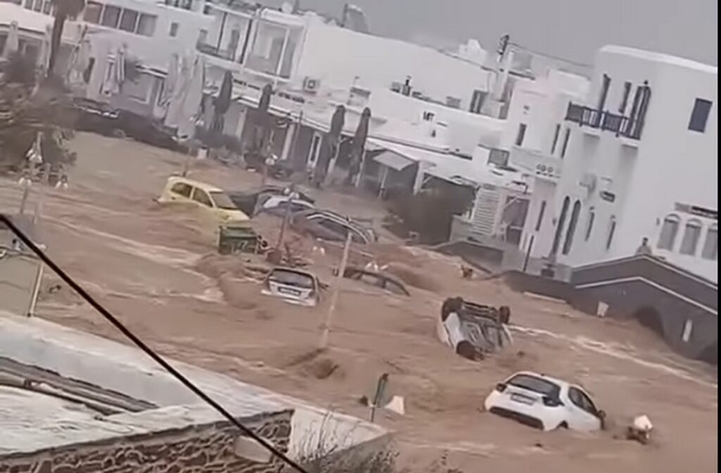 Severe Weather Hits Greece: Massive Rainfall Floods Mykonos And Paros