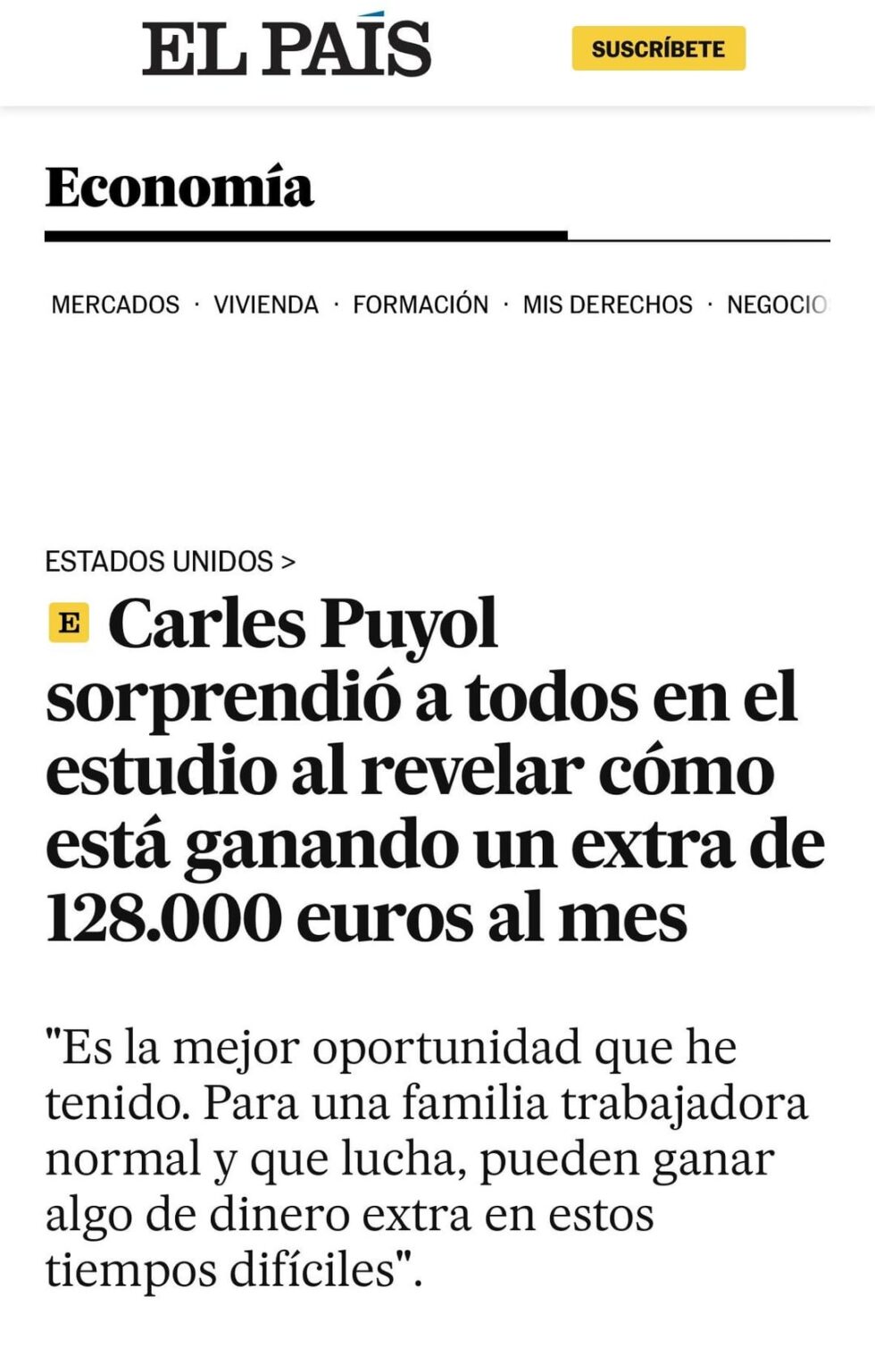 Be careful with the news of El País with the Puyol Fake. It is a SCAM and Reddit is allowing it.