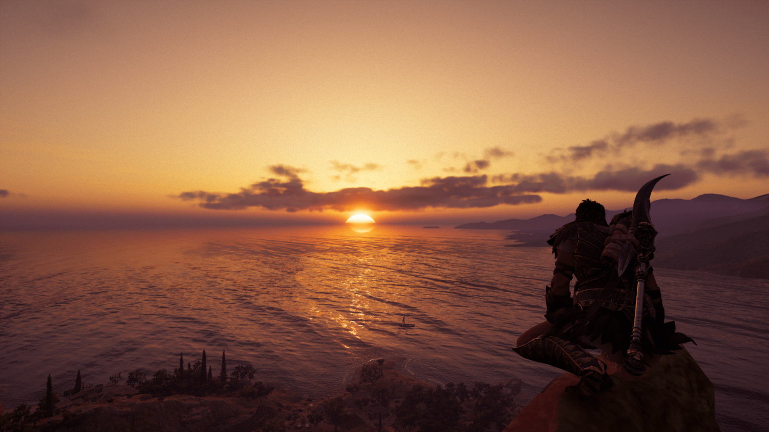 Ac odyssey sunset in Kefalonia