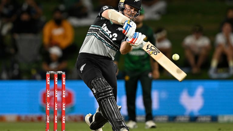New Zealand's Michael Bracewell during the Blackcaps v Pakistan 4th T20I at Bay Oval, Tauranga.