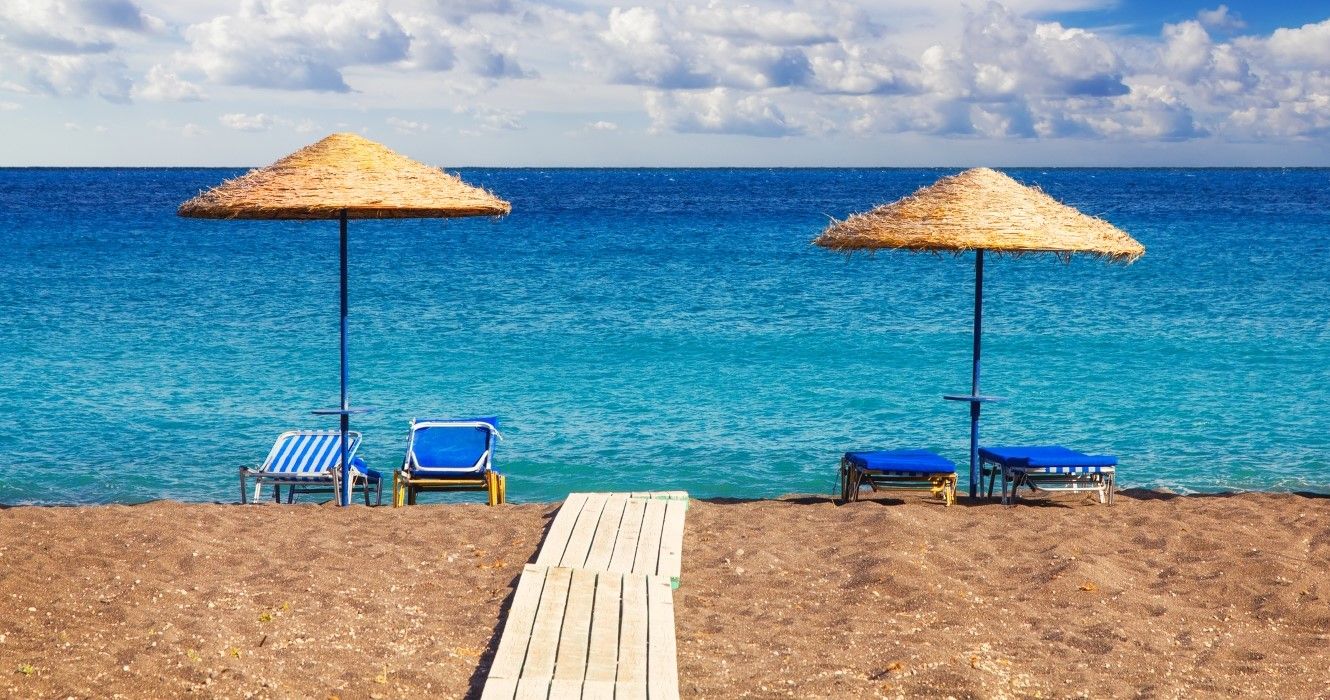 Perissa Beach ( Black Beach), Santorini, Greece