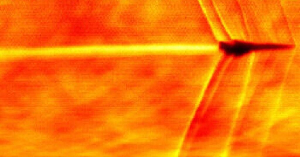 Remarkable NASA photo captures U.S. civilian jet breaking the sound barrier: "Makes the invisible visible"