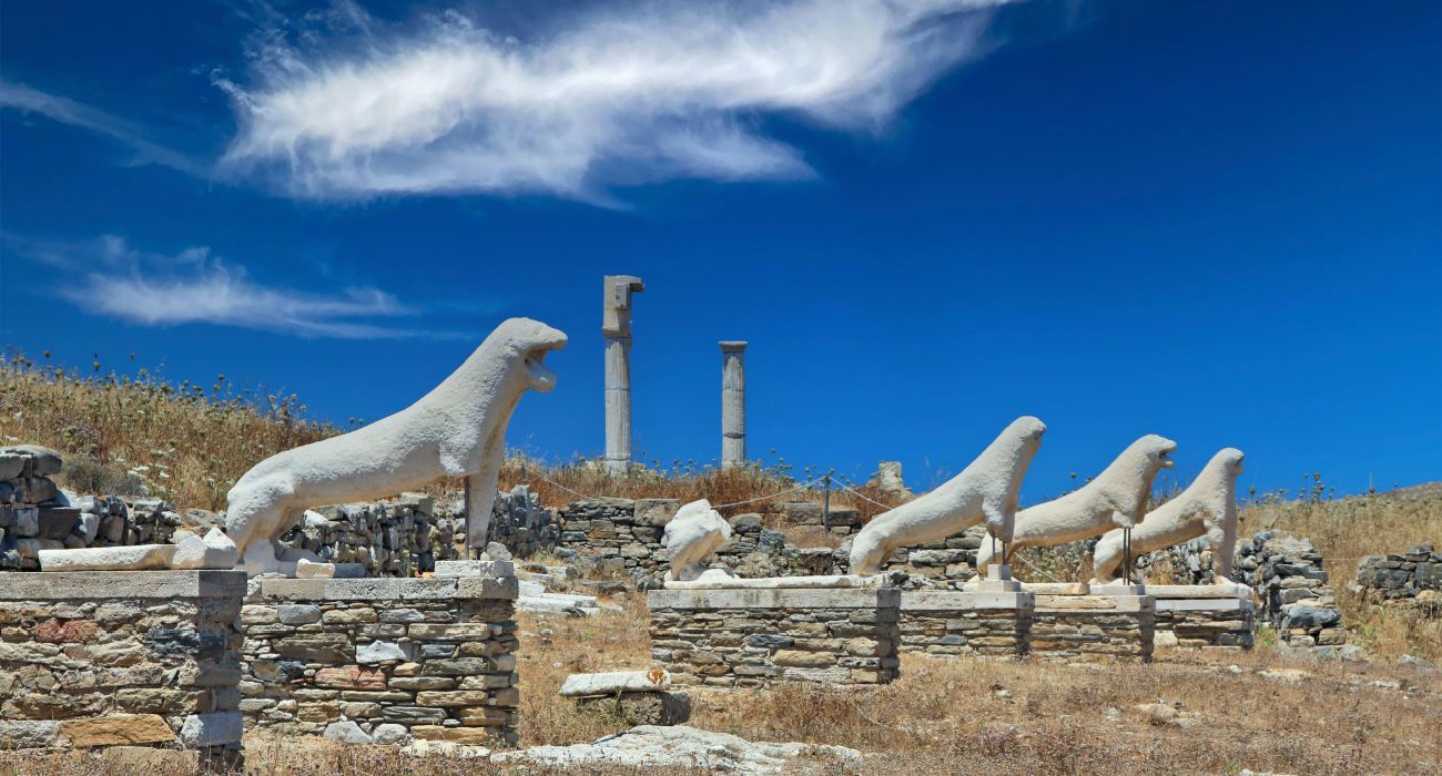 Sacred island of Delos. Cyclades, Greece