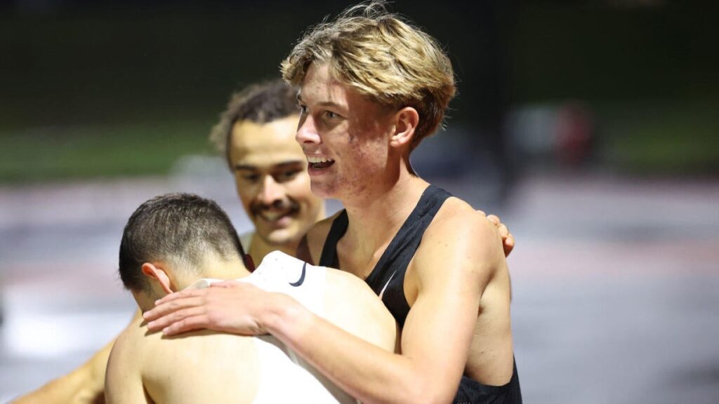 New Zealand’s Sam Ruthe becomes youngest person ever to run sub-four minute mile at 15 years old New Zealand's Sam Ruthe becomes youngest person ever to run sub-four minute mile at 15 years old