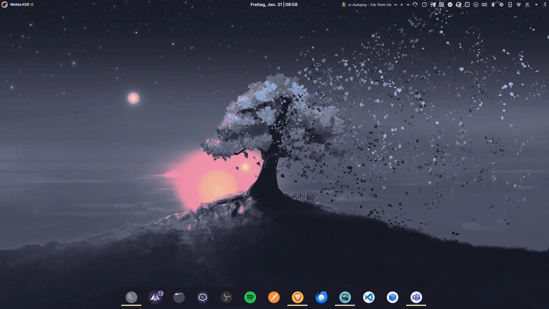The Gaurda Mokka edition desktop.