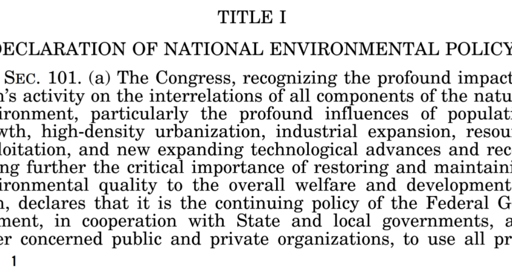 Trump plan would hobble the National Environmental Policy Act