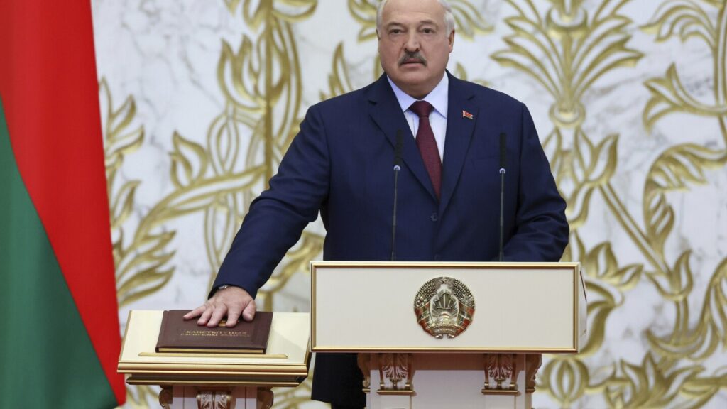 Authoritarian leader of Belarus is sworn for a 7th term and tells his critics 'you have no future'