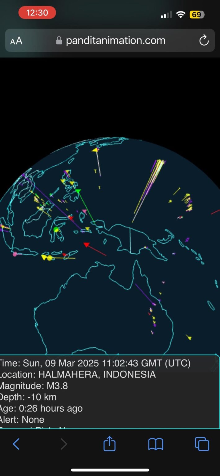 [OC] Built a see through 3D Earthquakes tracker and would like to hear some suggestions to improve it