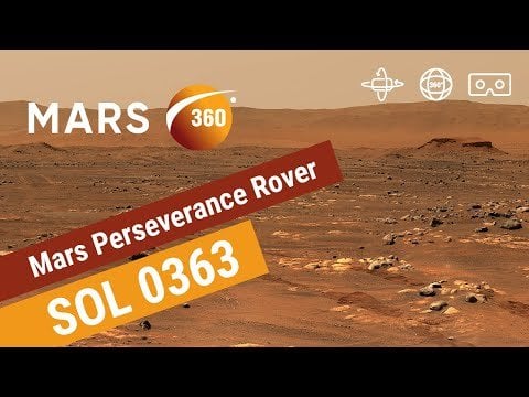 Mars 360: NASA's Mars Perseverance Rover - Sol 363 (360video 8K)