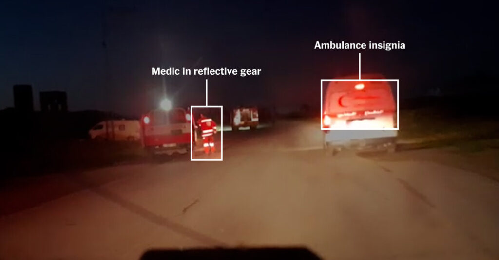 Video Shows Aid Workers Killed in Gaza Under Gunfire Barrage, With Ambulance Lights On Video Shows Aid Workers Killed in Gaza Under Gunfire Barrage, With Ambulance Lights On