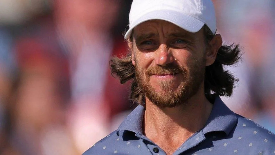 Tommy Fleetwood smiling during the third round of the RBC Heritage in South Carolina