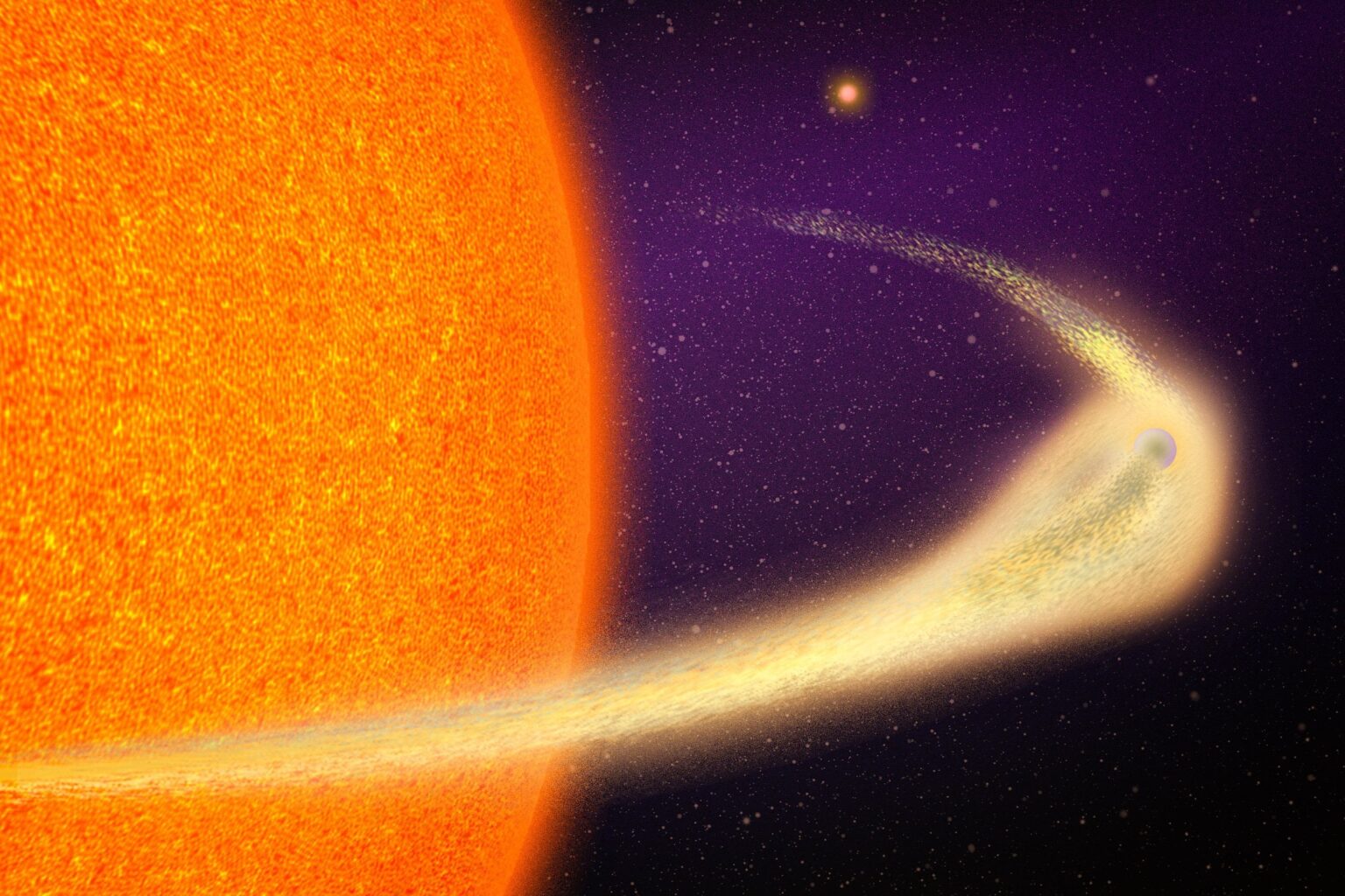Astronomers discover planet with a tail