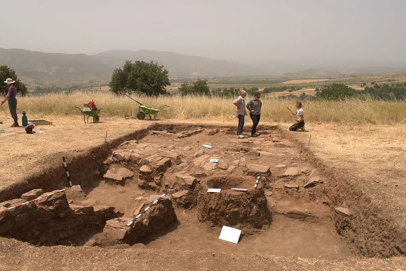 Archaeologists working on the site