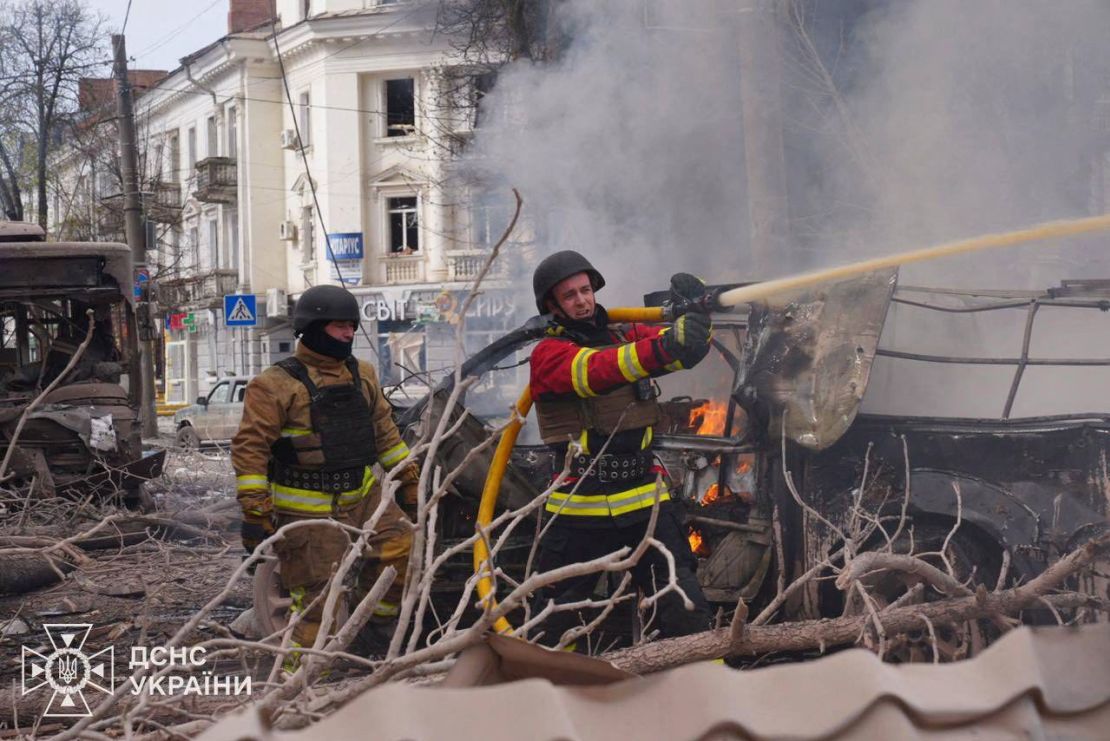 The strikes hit central Sumy on Palm Sunday, a Christian holiday.
