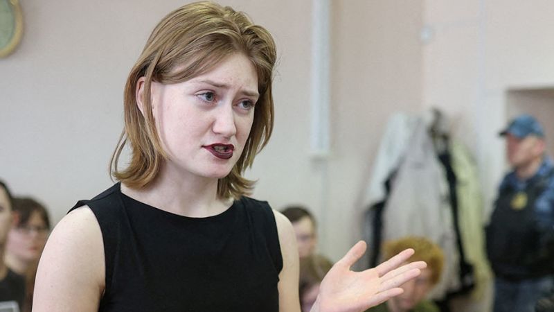 Russia sentences 19-year-old woman to nearly three years in a penal colony after poetic anti-war protest
