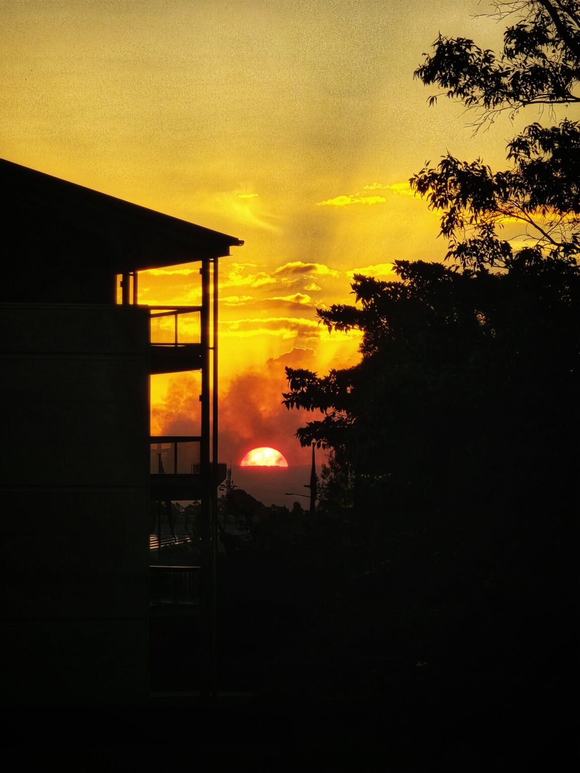 Today's sunset over the Blue Mountains