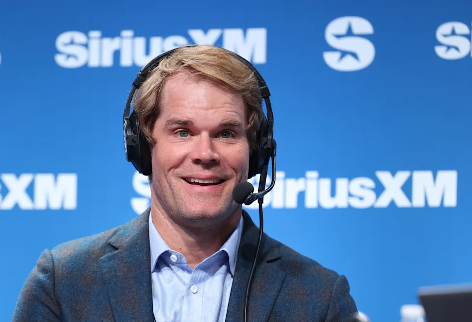 NEW ORLEANS, LOUISIANA - FEBRUARY 05: Greg Olsen speaks on SiriusXM at Super Bowl LIX on February 05, 2025 in New Orleans, Louisiana. (Photo by Cindy Ord/Getty Images for SiriusXM)