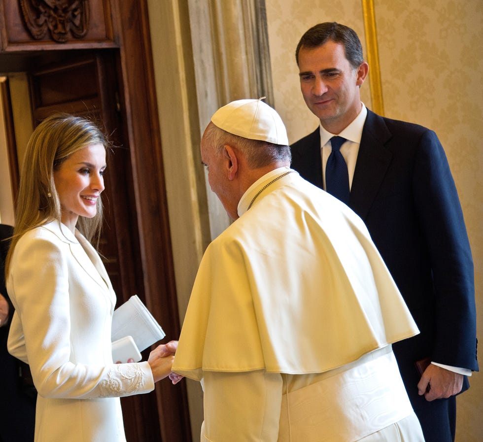 Pope Francis Meets King Felipe VI And Queen Letizia Of Spain