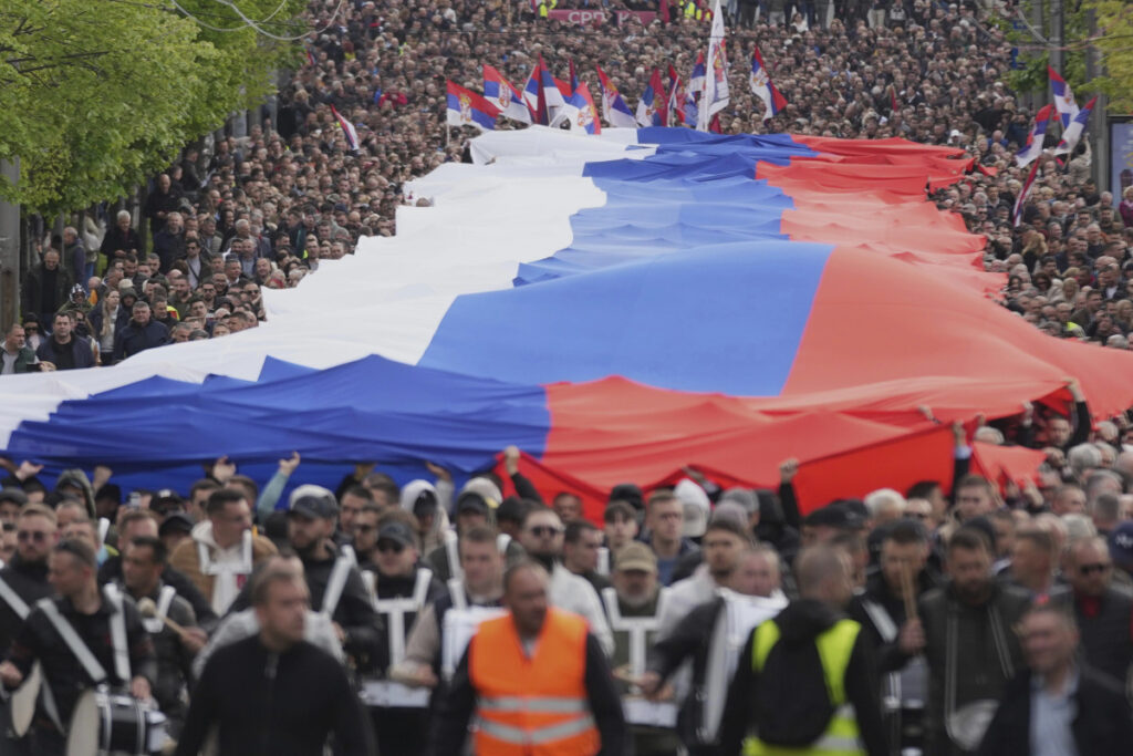 The participation of Serbs from Kosovo in the pro-Vučić rally is "misused" by the authorities in Serbia