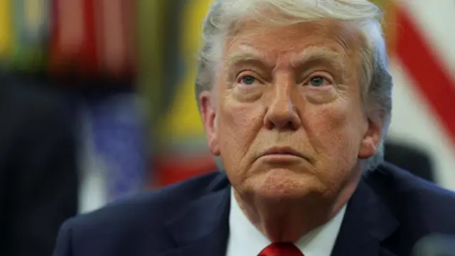 Close-up shot of Donald Trump