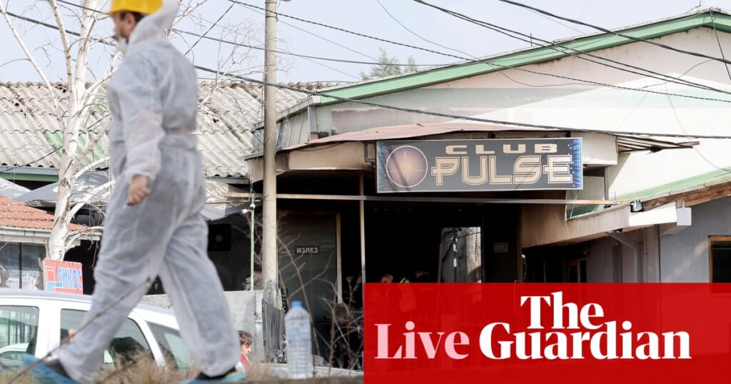 Arrest warrants issued as death toll rises to 59 from Kočani nightclub fire in North Macedonia – as it happened | North Macedonia