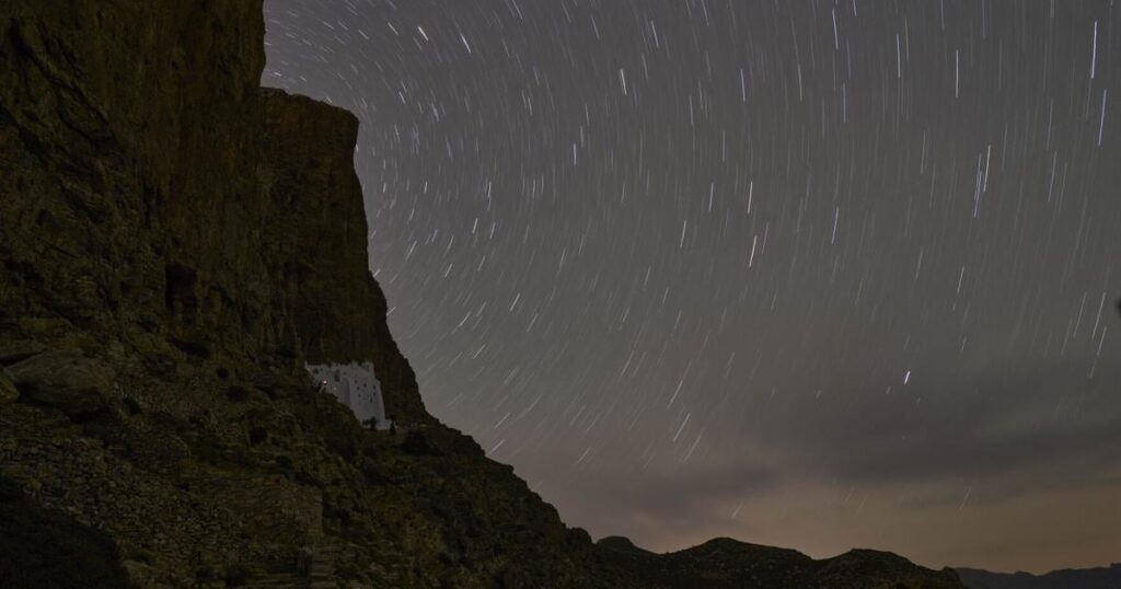 Photo Gallery: From Greek monastery on island cliffside, prayer lift up wonders of the night sky | World Photo Gallery: From Greek monastery on island cliffside, prayer lift up wonders of the night sky | World