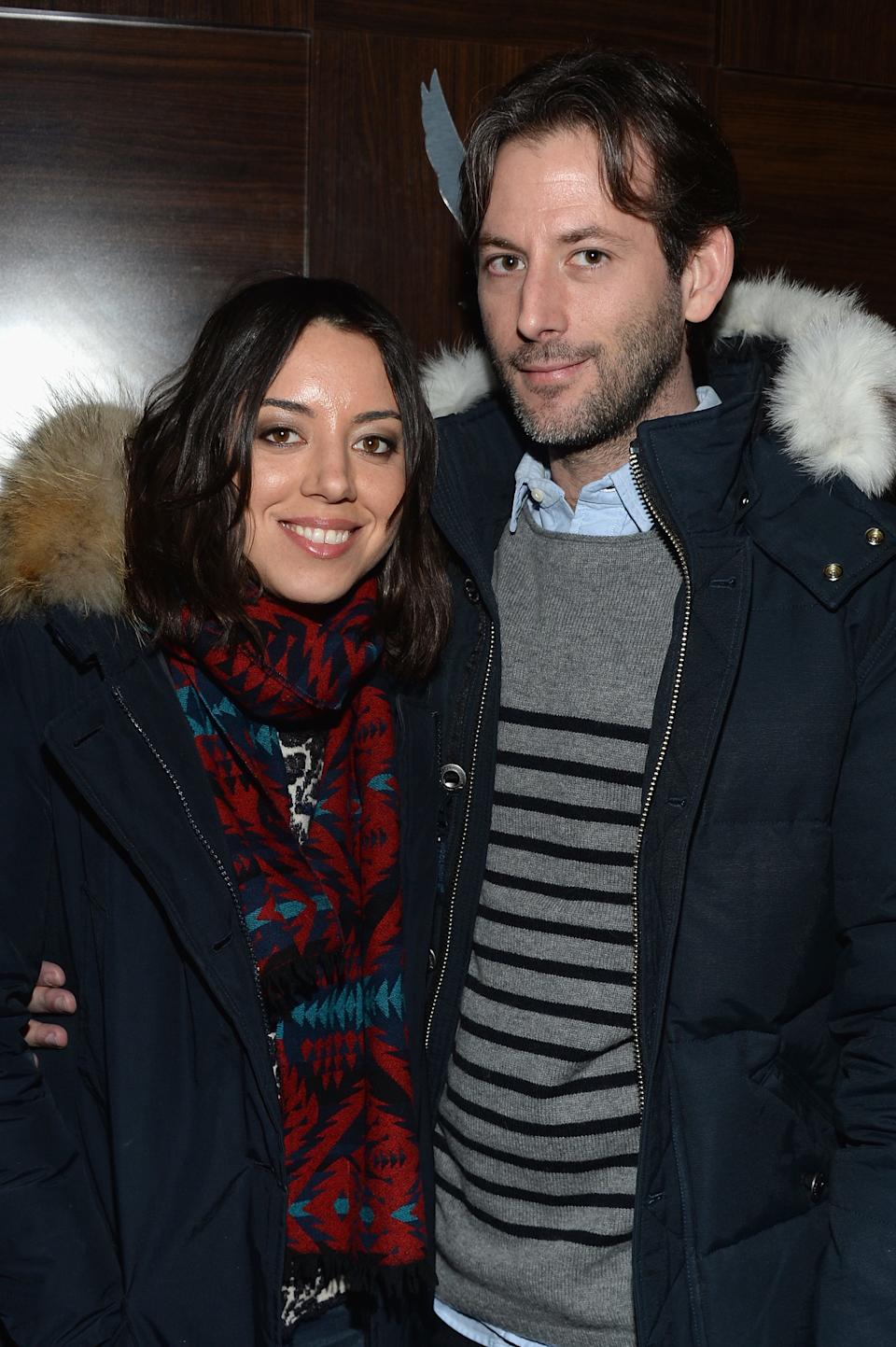 Wilmington-born actor Aubrey Plaza and director/writer Jeff Baena attend the GREY GOOSE Blue Door Hosts "Life After Beth" Party on Jan. 19, 2014, in Park City, Utah.