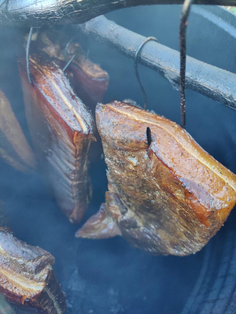 Traditional polish smoked bacon.