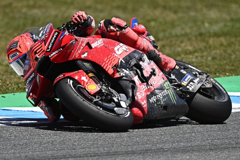 Marc Marquez in action.