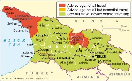 Is it safe to travel to Mkinvartsveri/Kazbegi as it's near to South Ossetia?