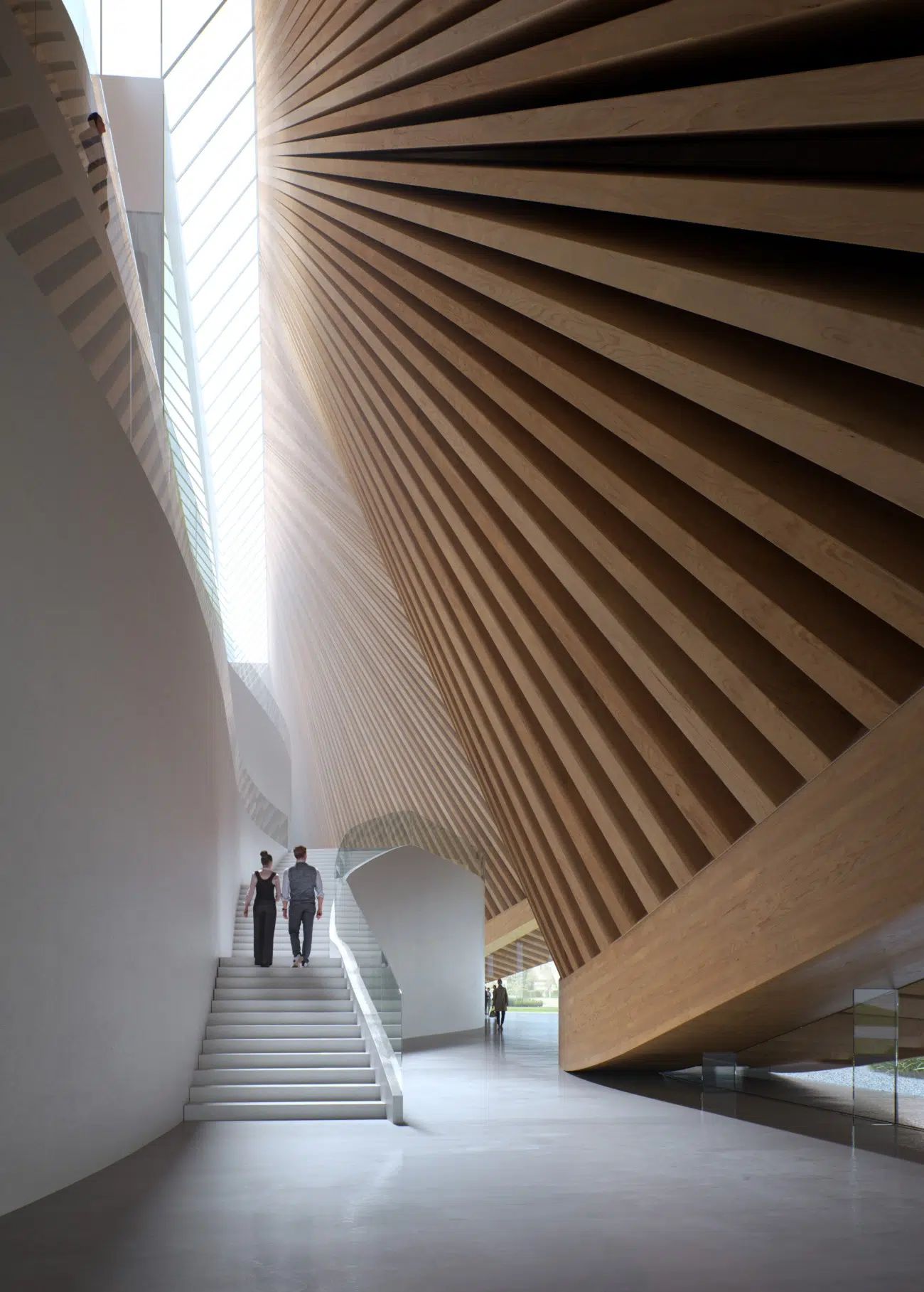 Interior Rendering of Opera & Ballet Theatre of Kosovo by BIG