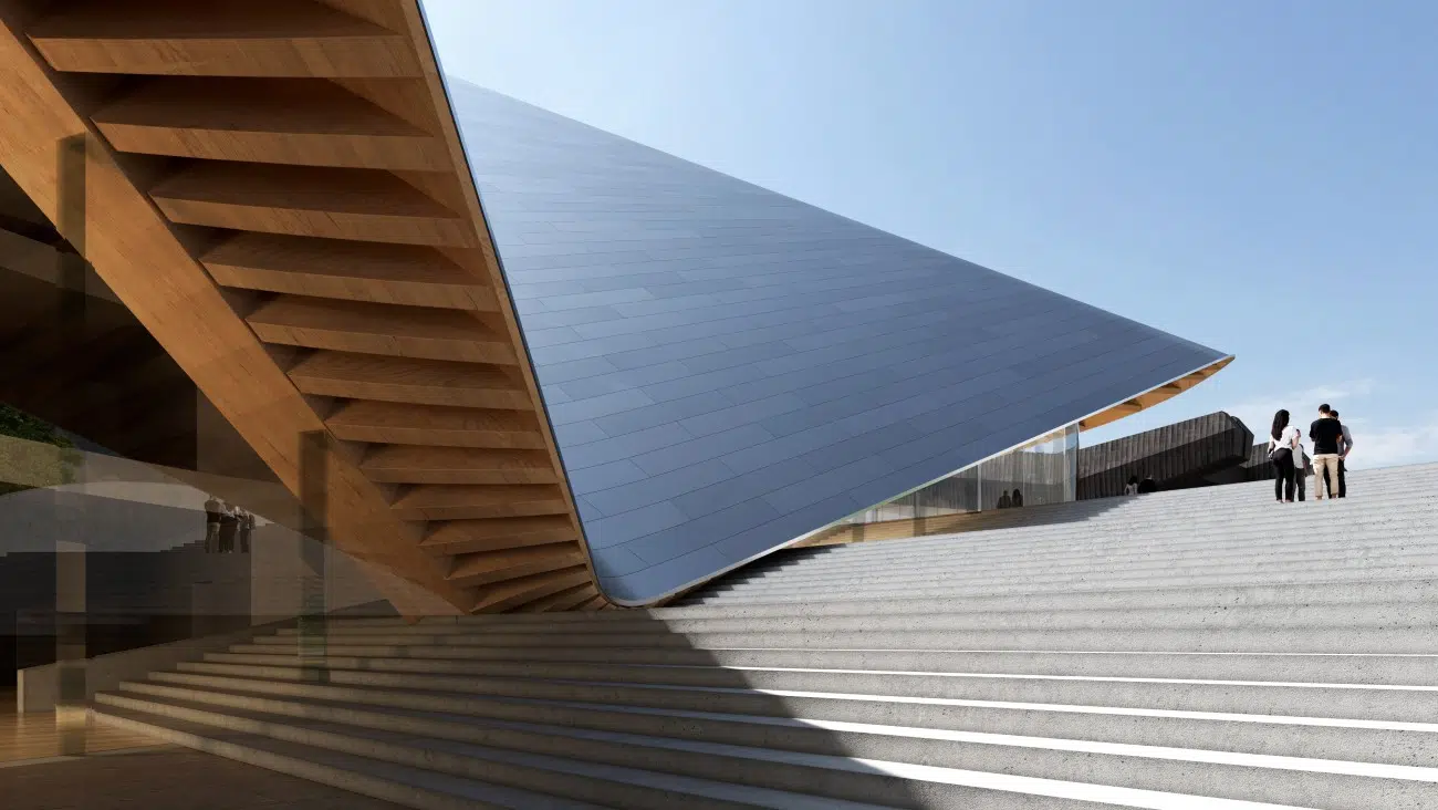 Exterior Rendering of Opera & Ballet Theatre of Kosovo by BIG