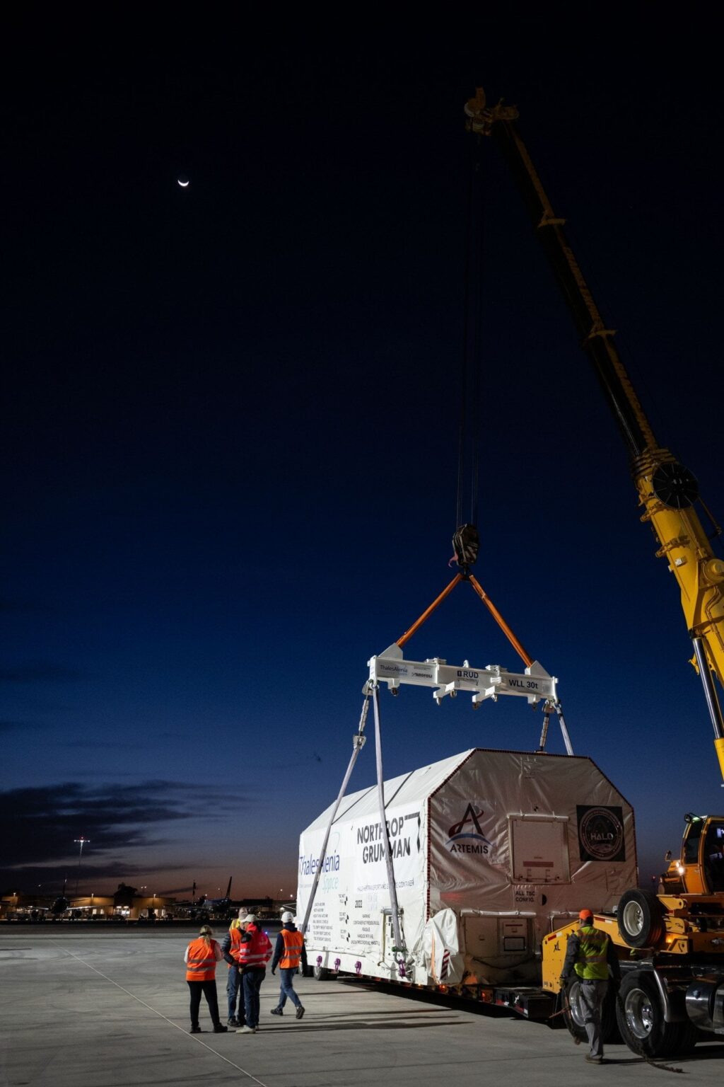 Gateway lunar space station's first habitation module arrives in U.S.