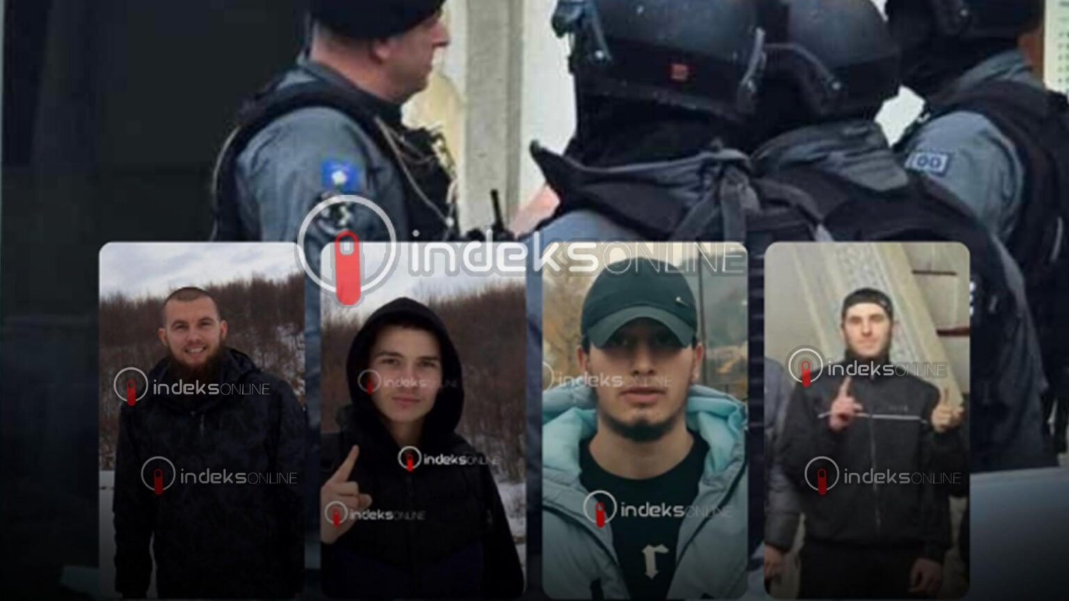 These are the seven detainees from the extremist group, suspected of killing Sergeant Lika