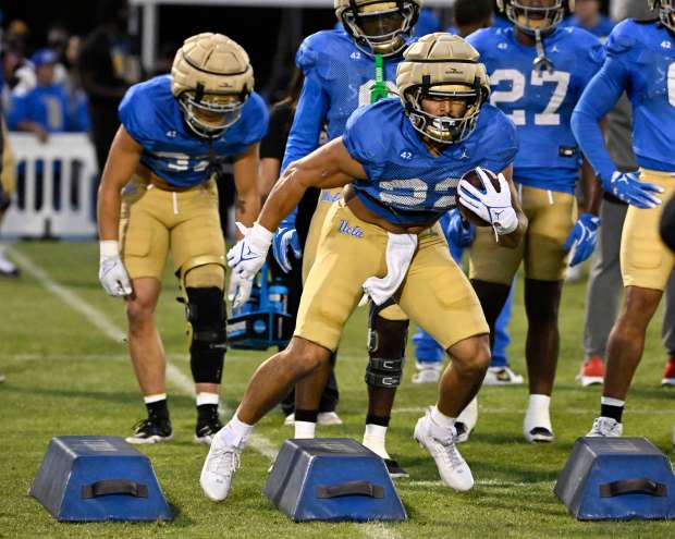 Anthony Frias II #22 of the UCLA Bruins during UCLA...