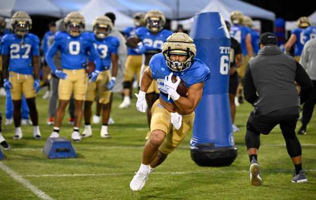 Anthony Frias II #22 of the UCLA Bruins during UCLA...