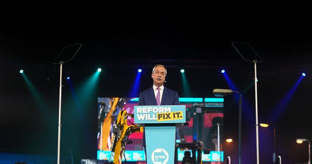 Nigel Farage leaves internet baffled after Jimmy Savile phrase used in new Reform slogan