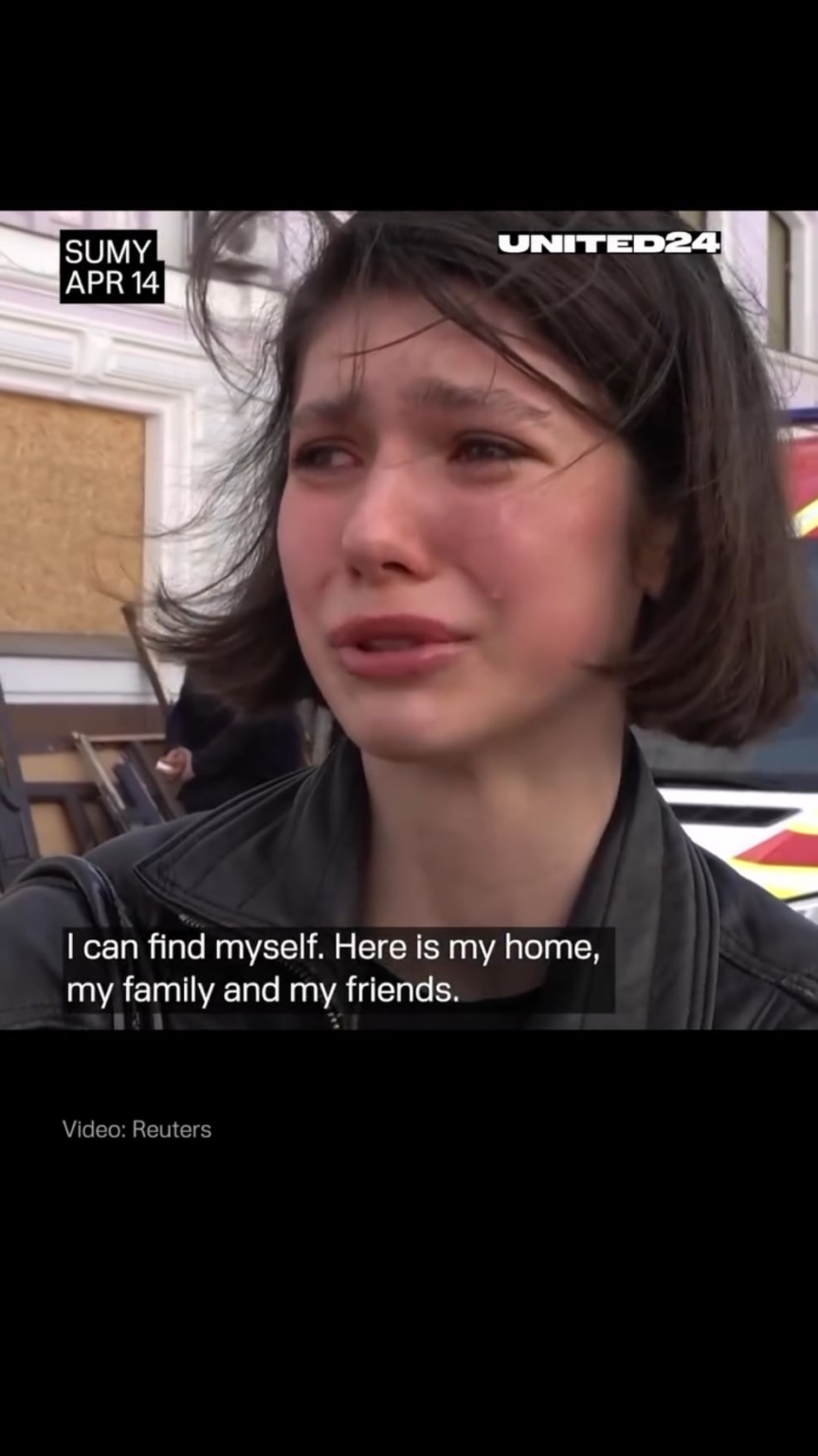 Student from Sumy, Anisia Yaluzhko, expressed fear for her life after the Russian missile strike in her city, which killed 35 people, including 2 children.