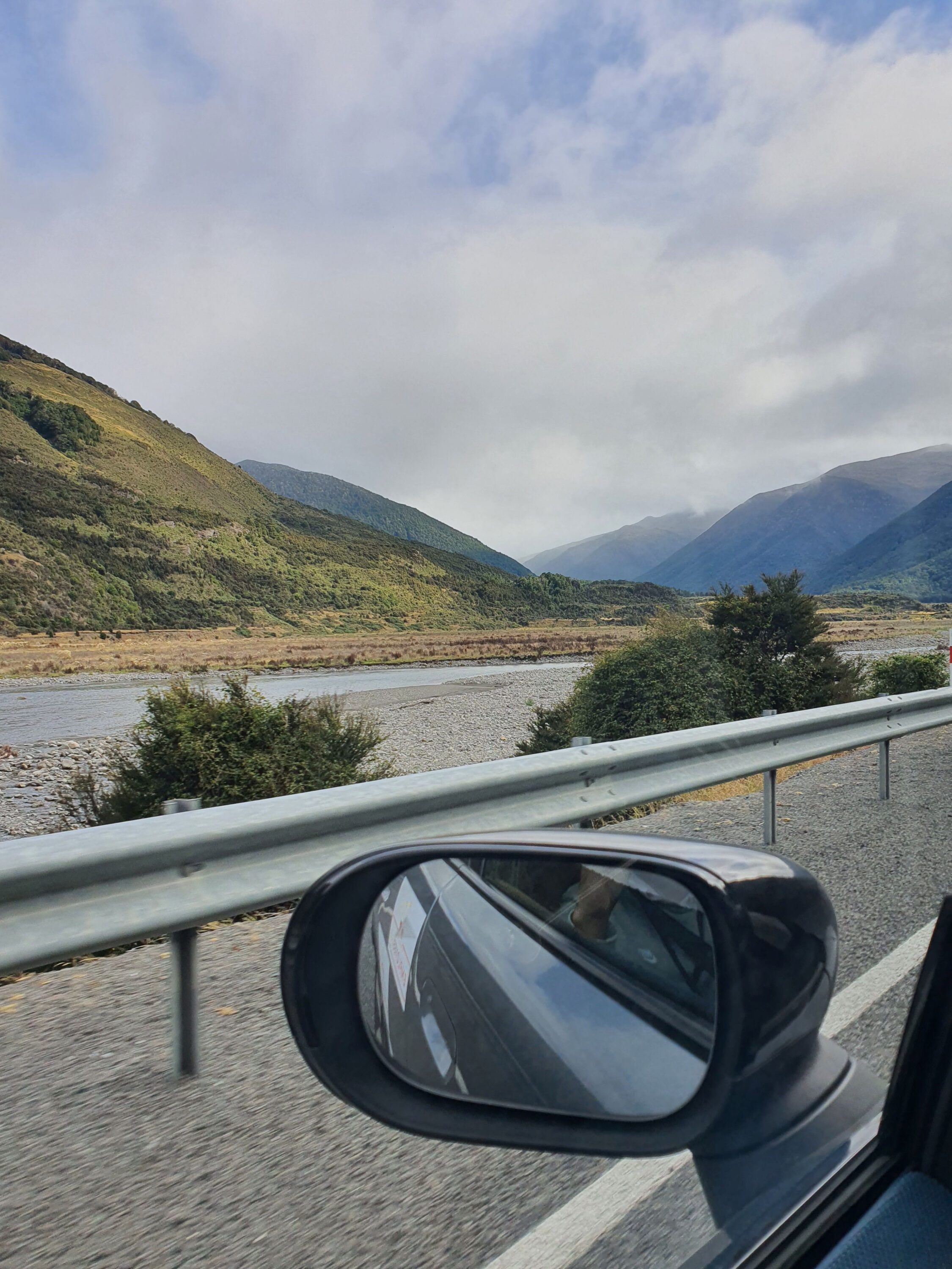 A view of the Southern Alps as seen from a 2025 Mini Countryman SE All4 on the 2025 Pork Pie Charity Run.