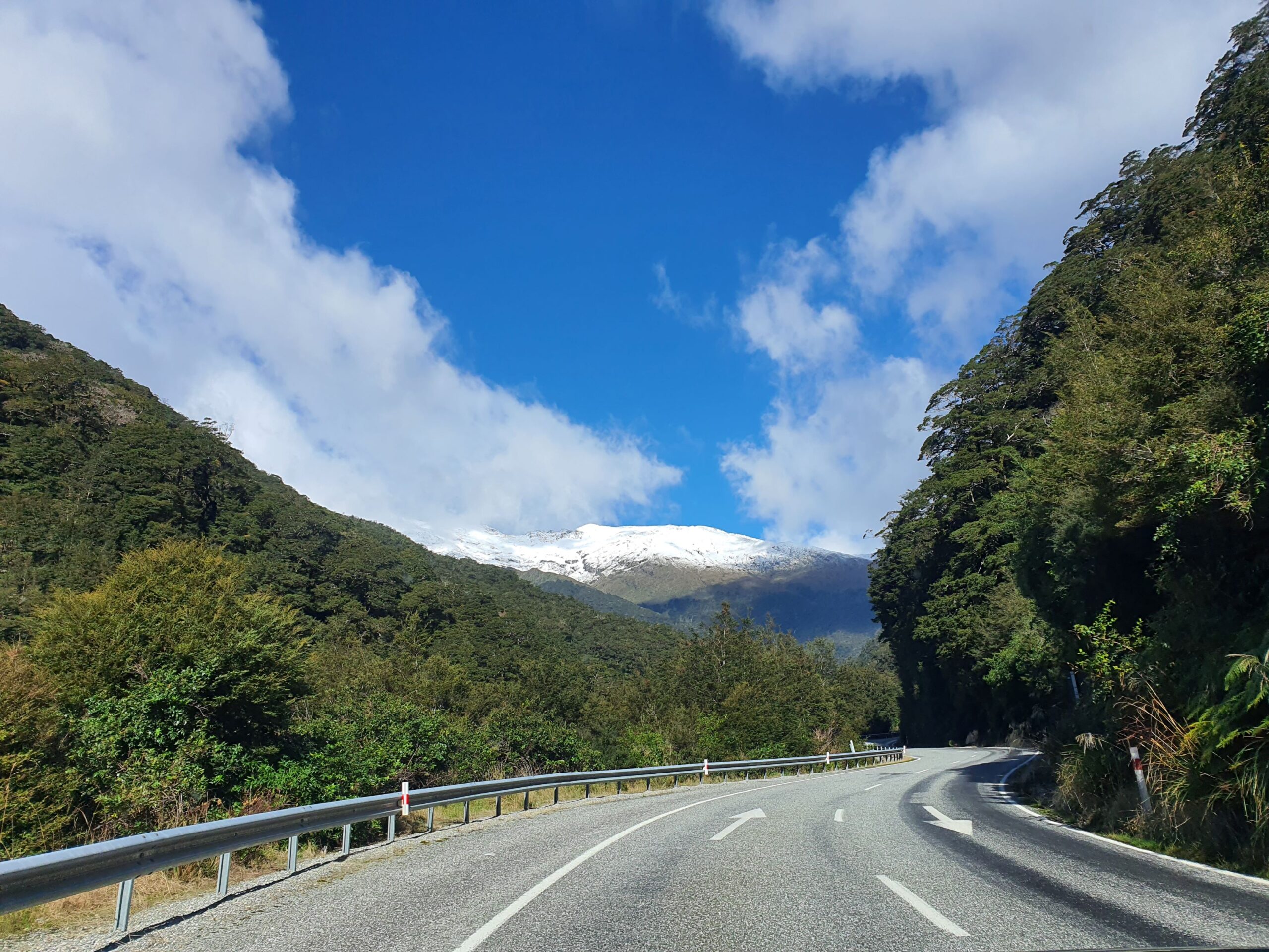 Snow covered Southern Alps spotted on the 2025 Pork Pie Charity Run.