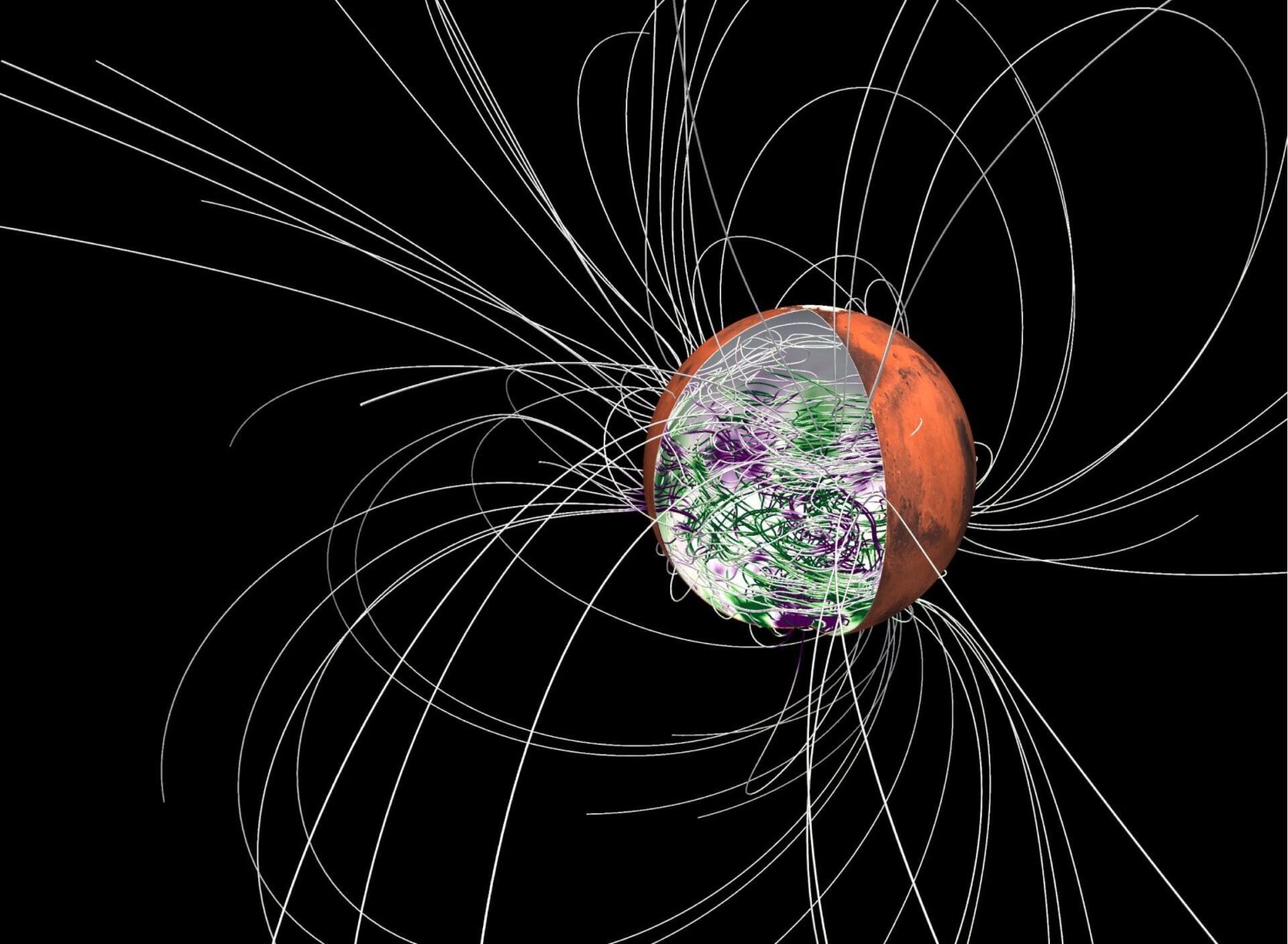 Molten Martian core could explain red planet's magnetic quirks