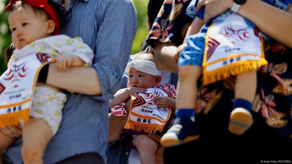 Japan sees record 900,000 drop in population due to low birth rate crisis.
