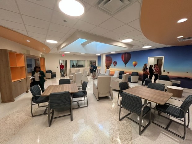The BJ Roberts Behavioral Health Center in Hampton, as seen on Friday, April 25, 2025, is a 20,000-square-foot facility with 16 residential beds, community rooms and emergency medical services and mobile crisis intervention units. (Devlin Epding/The Virginian-Pilot)
