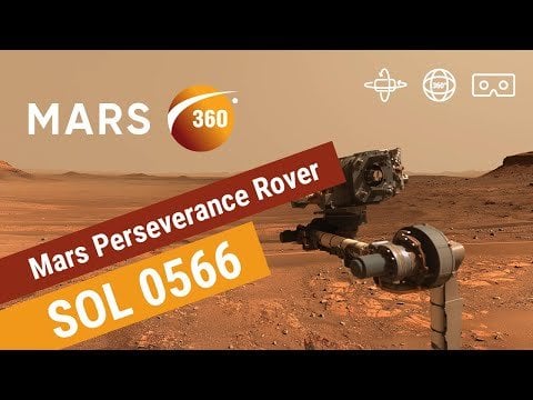 Mars 360: NASA's Mars Perseverance Rover - Sol 566 (360video 8K)