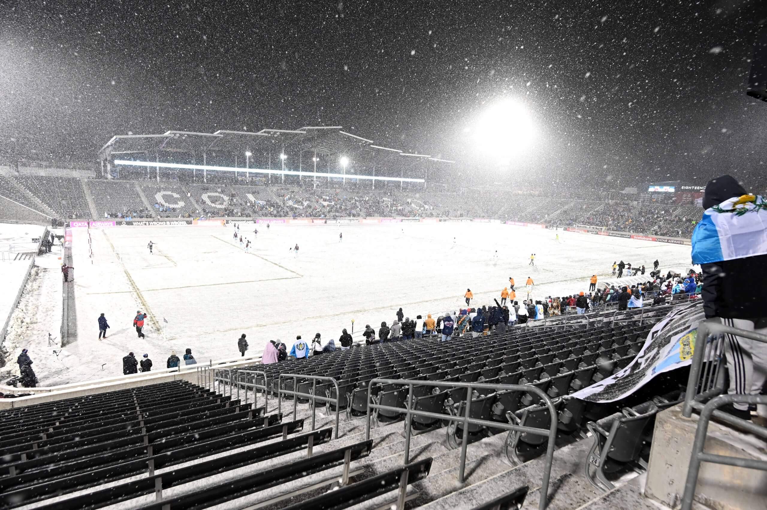 Snow at a Colorado Rapids game
