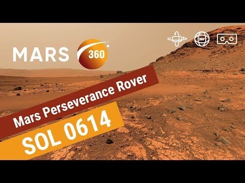 Mars 360: NASA's Mars Perseverance Rover - Sol 614 (360video 8K)