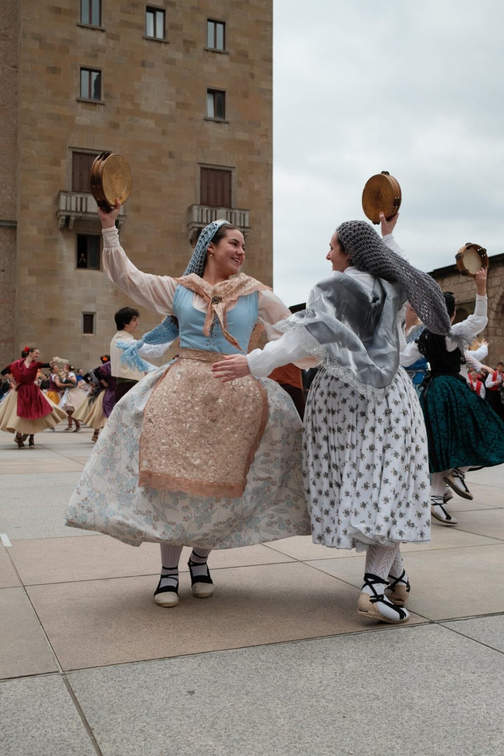 Traditional dancing in Montserrat, Catalonia
